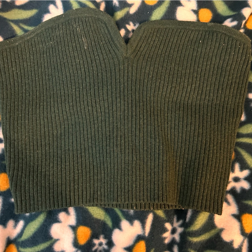 Wild Fable Dark Green Ribbed Shorts